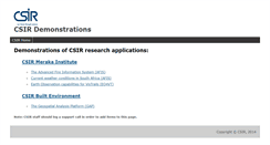 Desktop Screenshot of demo.csir.co.za
